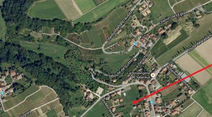 Situation du nouveau projet à venir à Salavaux