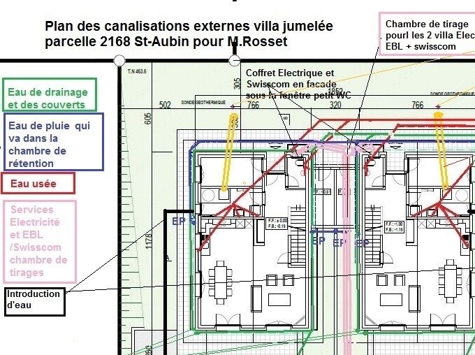 Plan des canalisations services organisation du chantier