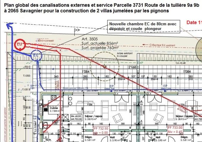 Plan global des canalisations et services